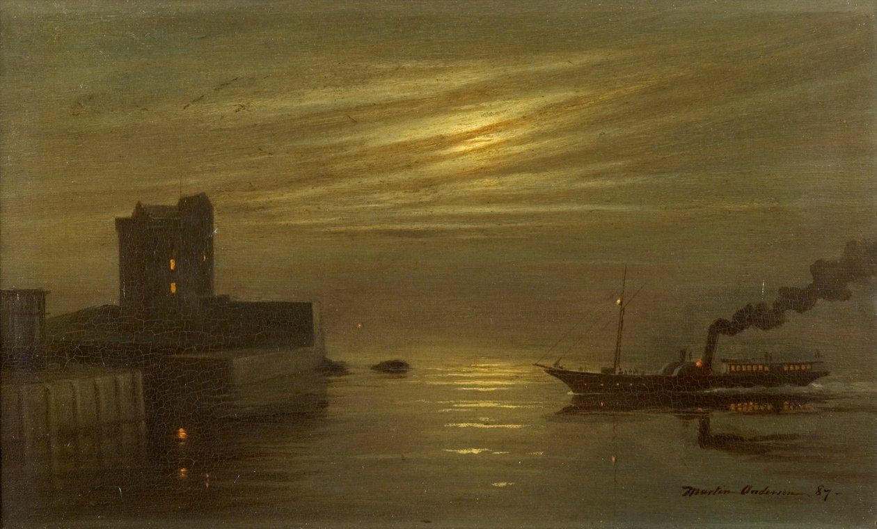 Broughty Castle - Mondscheinszene von Martin  Anderson