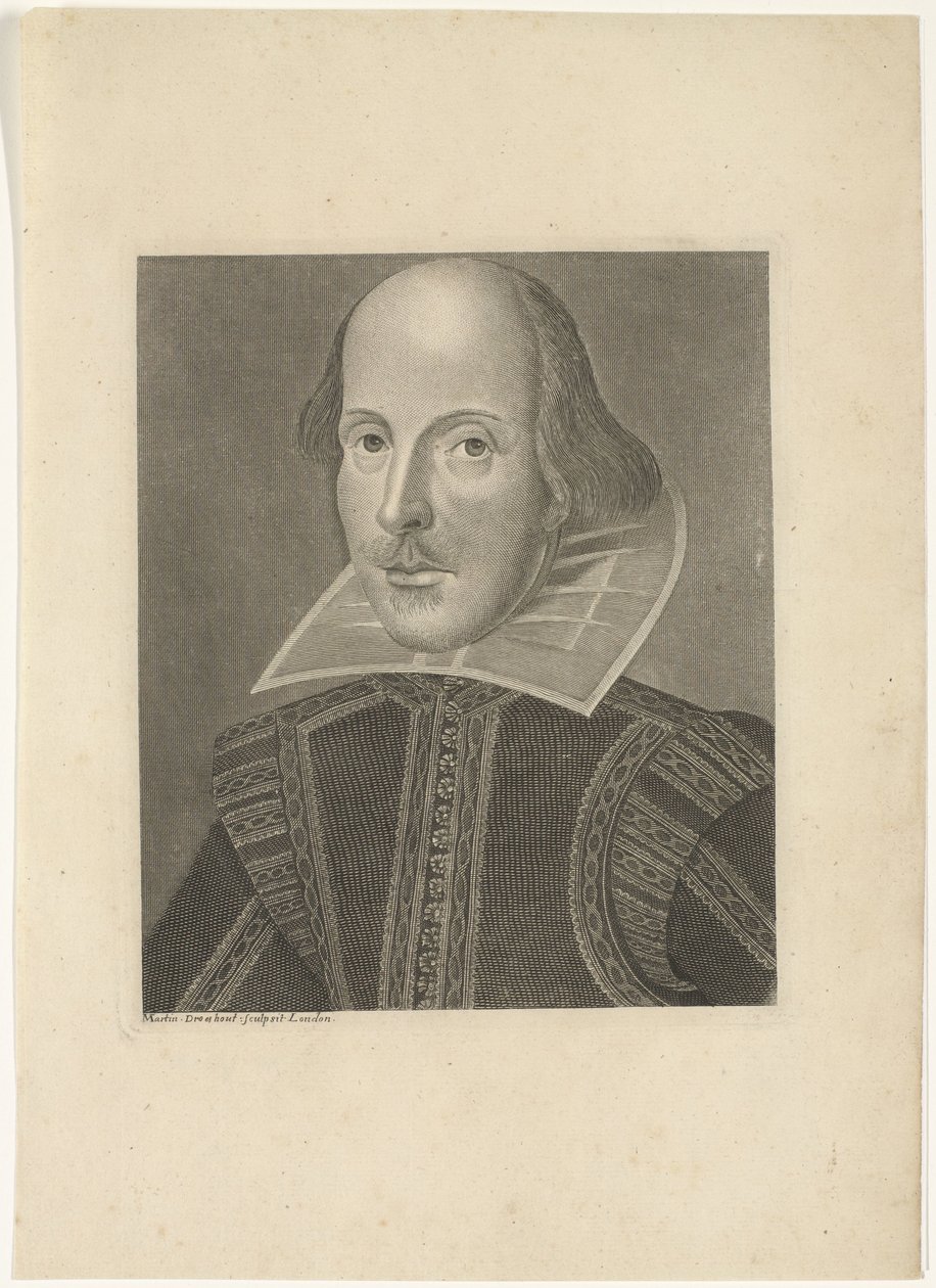 Porträt von William Shakespeare von Martin Droeshout (II)
