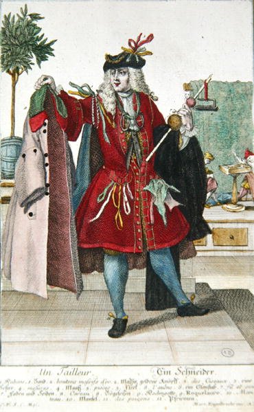 Der Schneider, ca. 1735 von Martin Engelbrecht