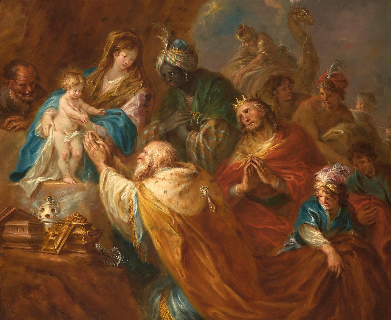 Anbetung der Heiligen Drei Könige von Martin Johann Schmidt