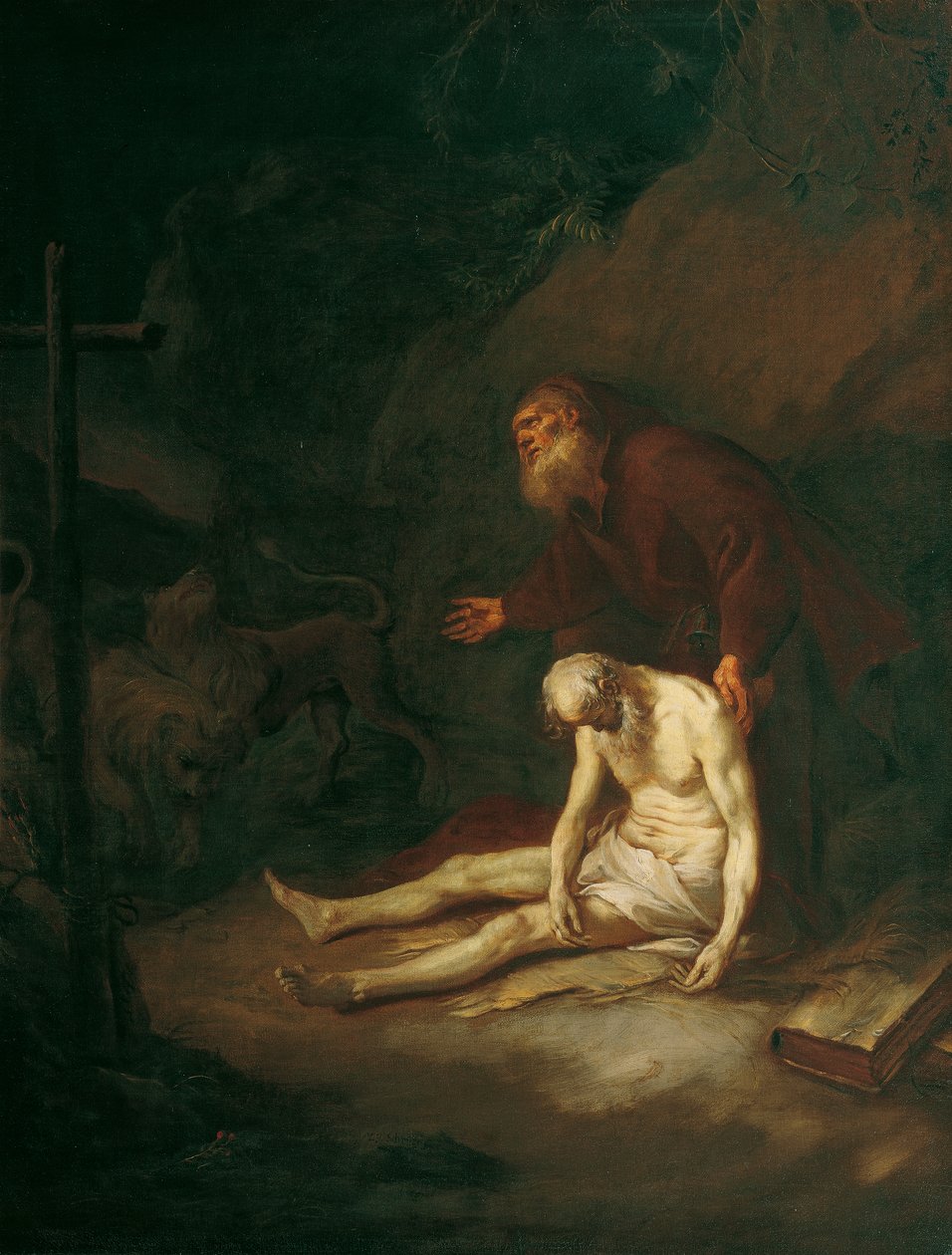 Die heiligen Eremiten Antonius und Paulus von Martin Johann Schmidt