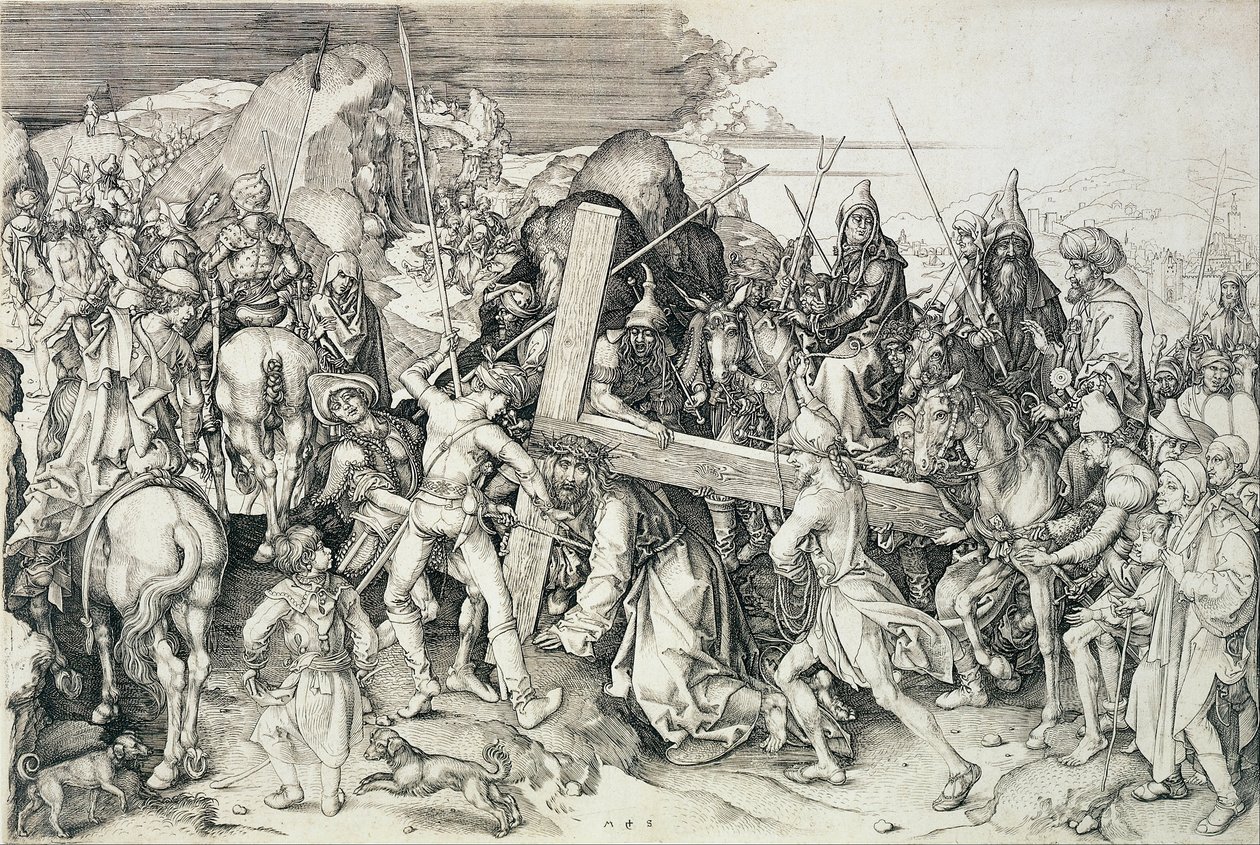 Christus trägt sein Kreuz von Martin Schongauer