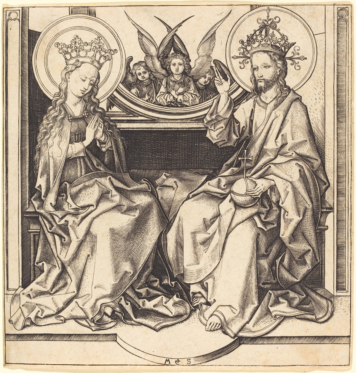 Christus segnet die Jungfrau von Martin Schongauer
