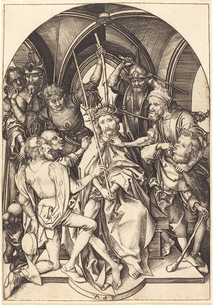 Christus mit Dornenkrone von Martin Schongauer