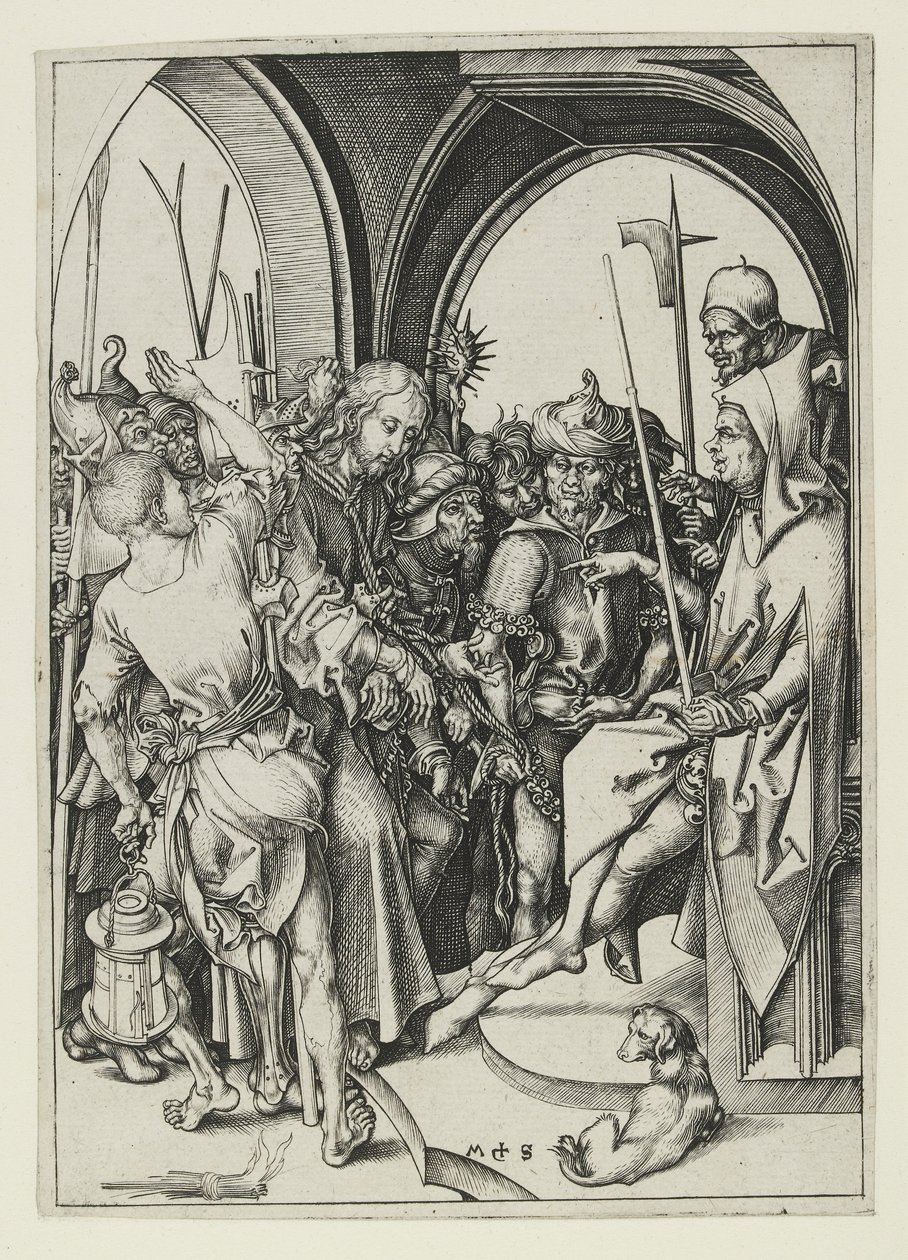 Christus vor Annas, spätes 15. Jahrhundert von Martin Schongauer