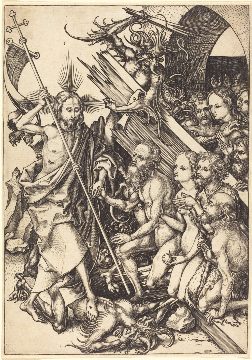 Christus in der Vorhölle von Martin Schongauer