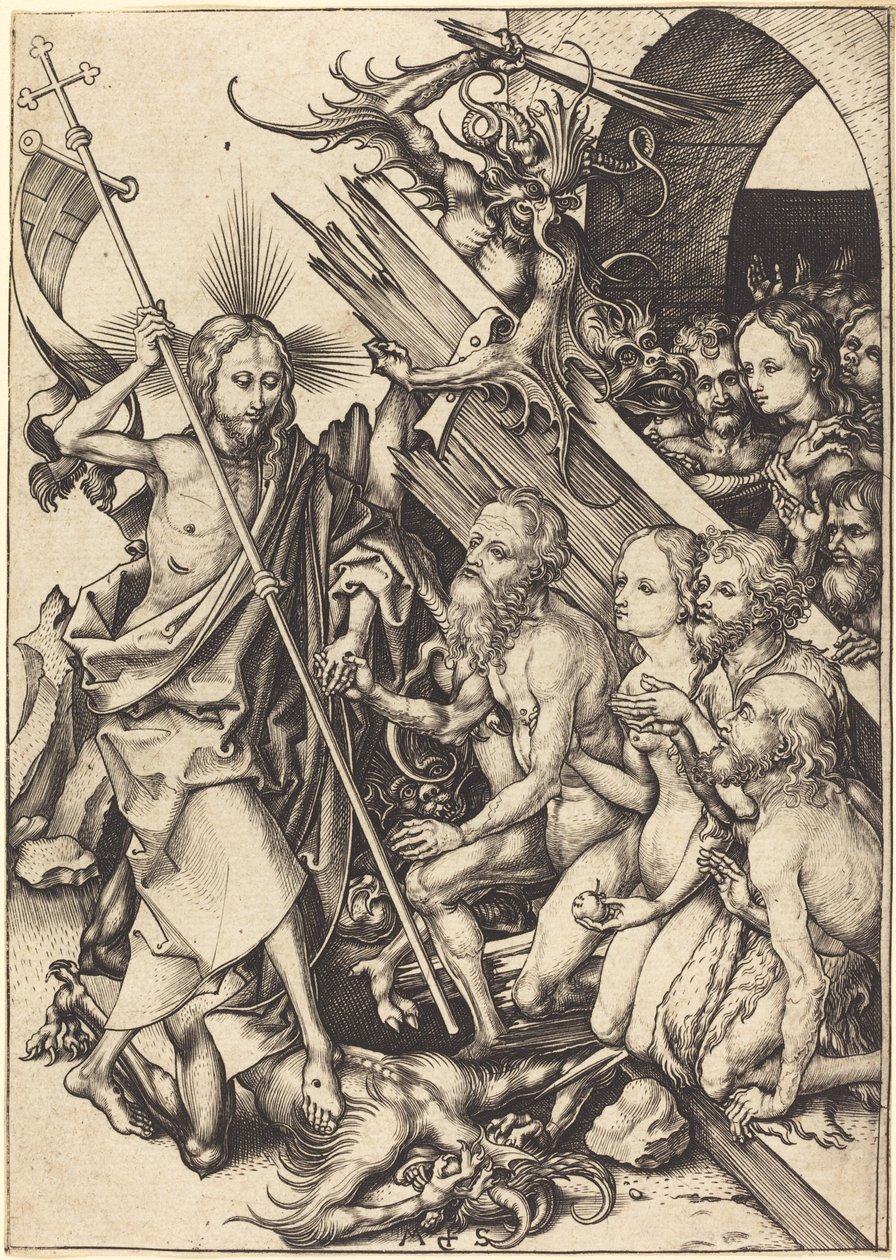 Christus in der Vorhölle von Martin Schongauer