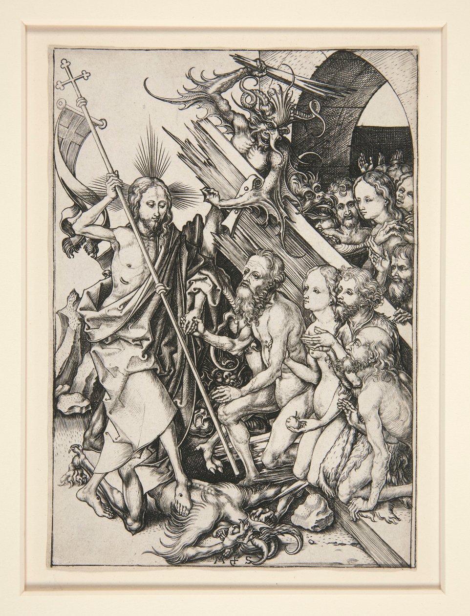 Christus in der Vorhölle von Martin Schongauer