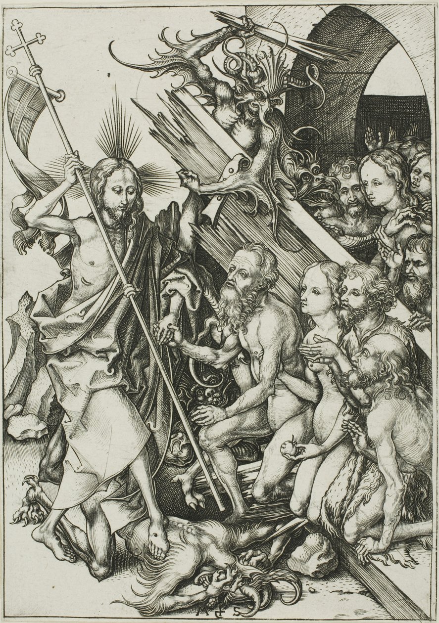 Christus in der Vorhölle, aus Die Passion von Martin Schongauer