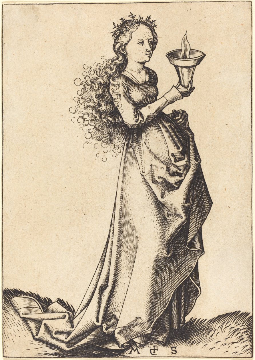 Erste kluge Jungfrau von Martin Schongauer