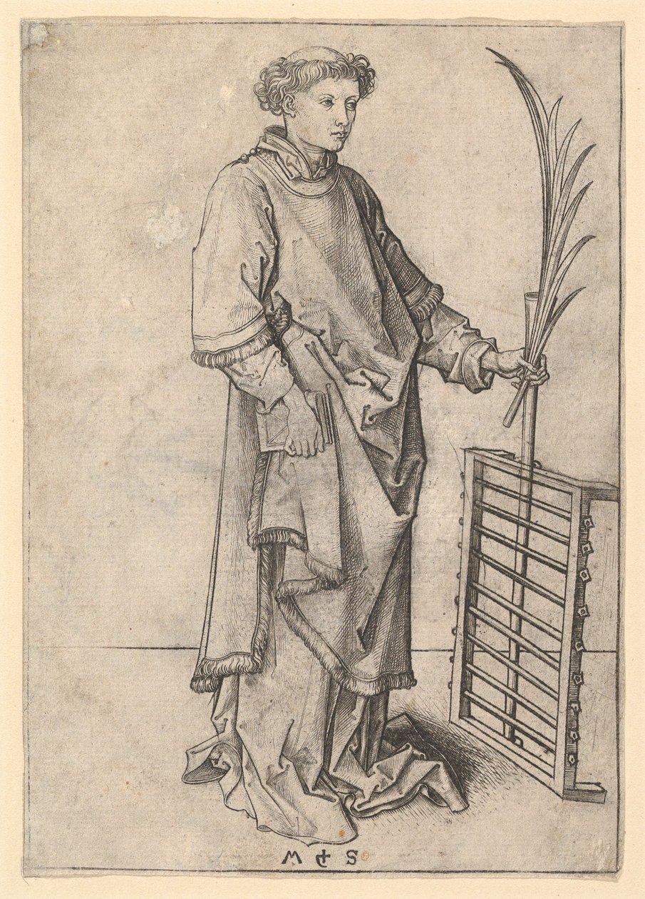 Heiliger Laurentius, ca. 1435-1491 von Martin Schongauer
