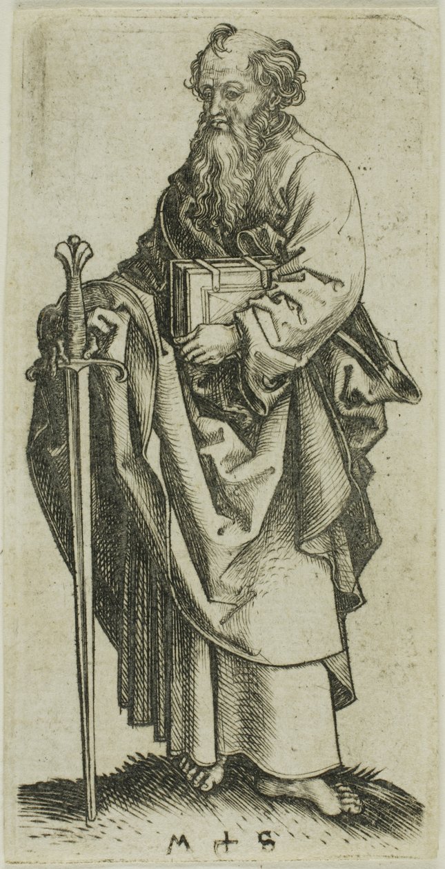 St. Paulus, aus Apostel von Martin Schongauer