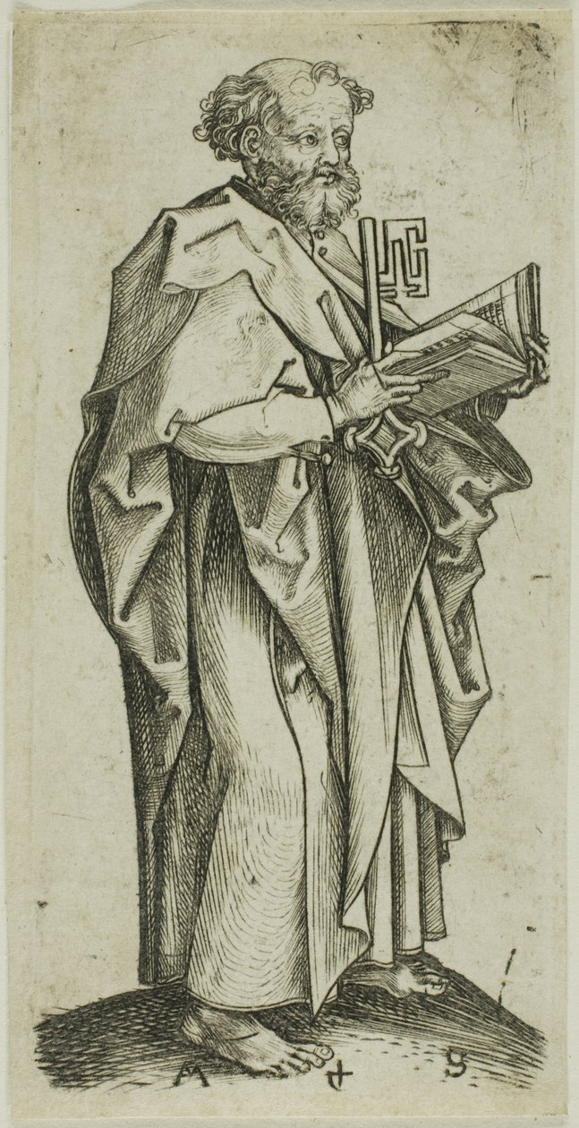 St. Peter, aus Apostel von Martin Schongauer