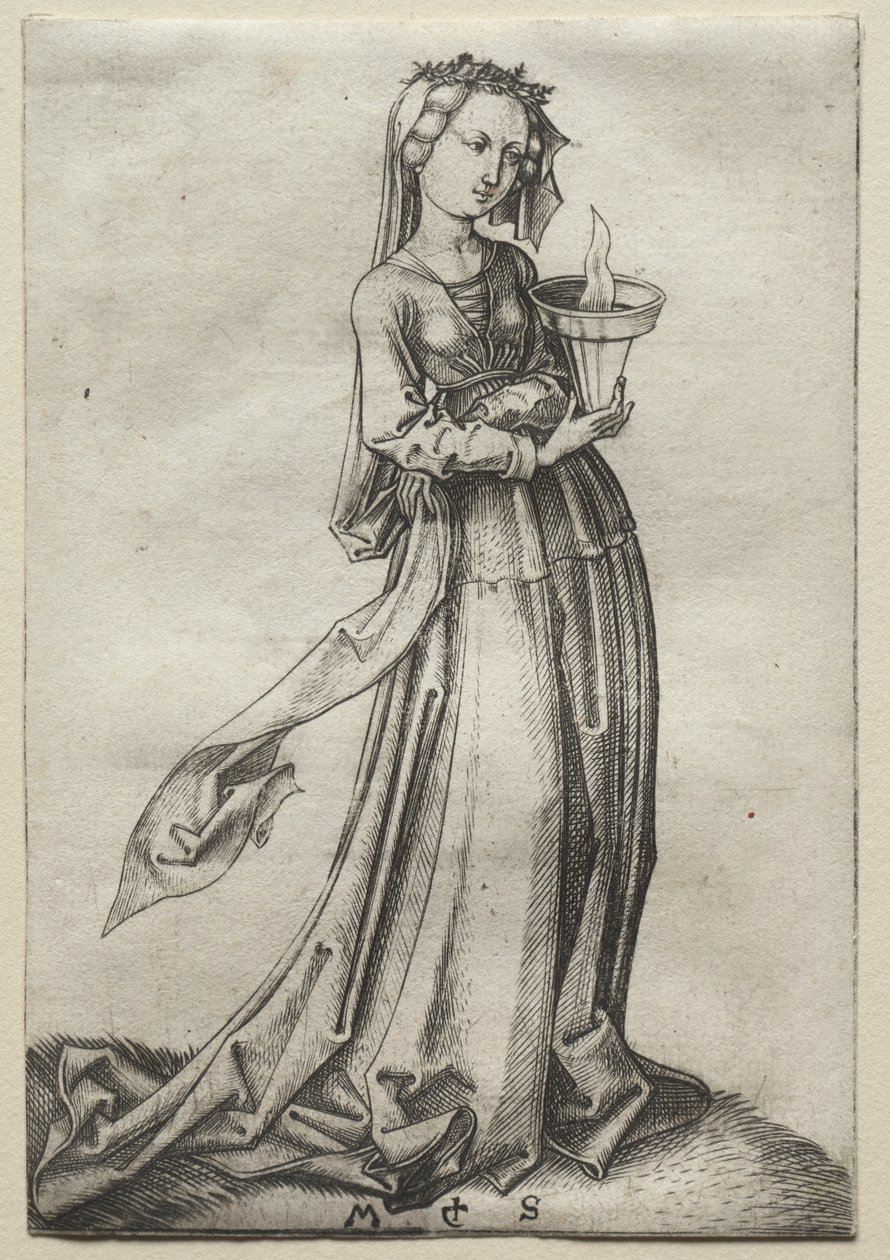 Die vierte weise Jungfrau von Martin Schongauer