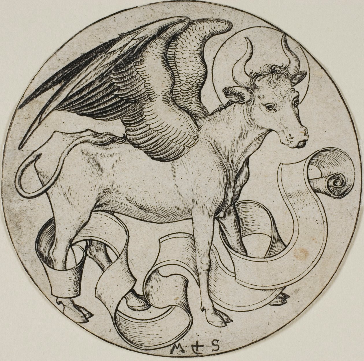 Der Ochse des heiligen Lukas von Martin Schongauer