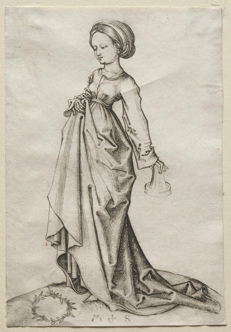 Die zweite der törichten Jungfrauen von Martin Schongauer