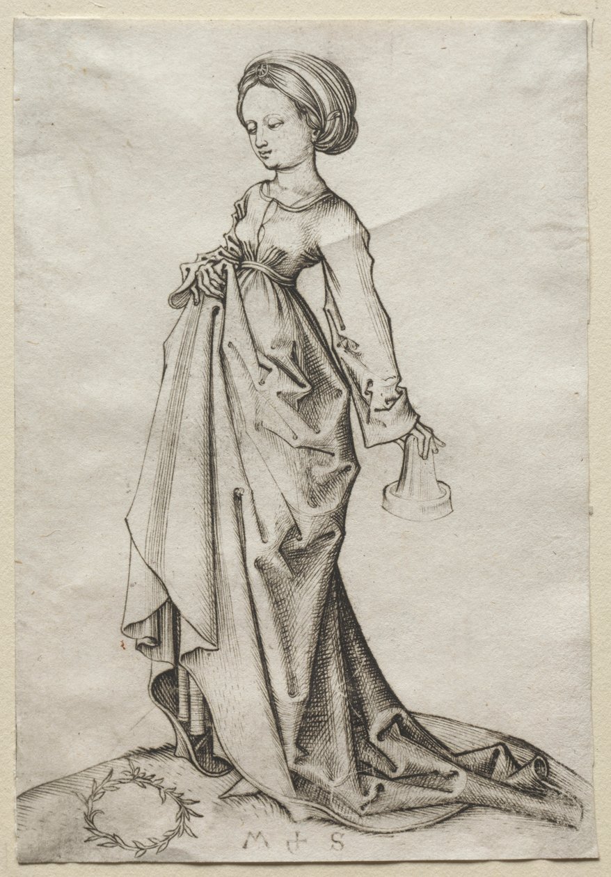 Die zweite der törichten Jungfrauen von Martin Schongauer
