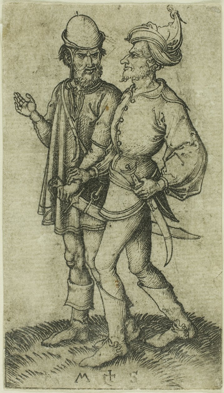 Zwei Mauren im Gespräch von Martin Schongauer