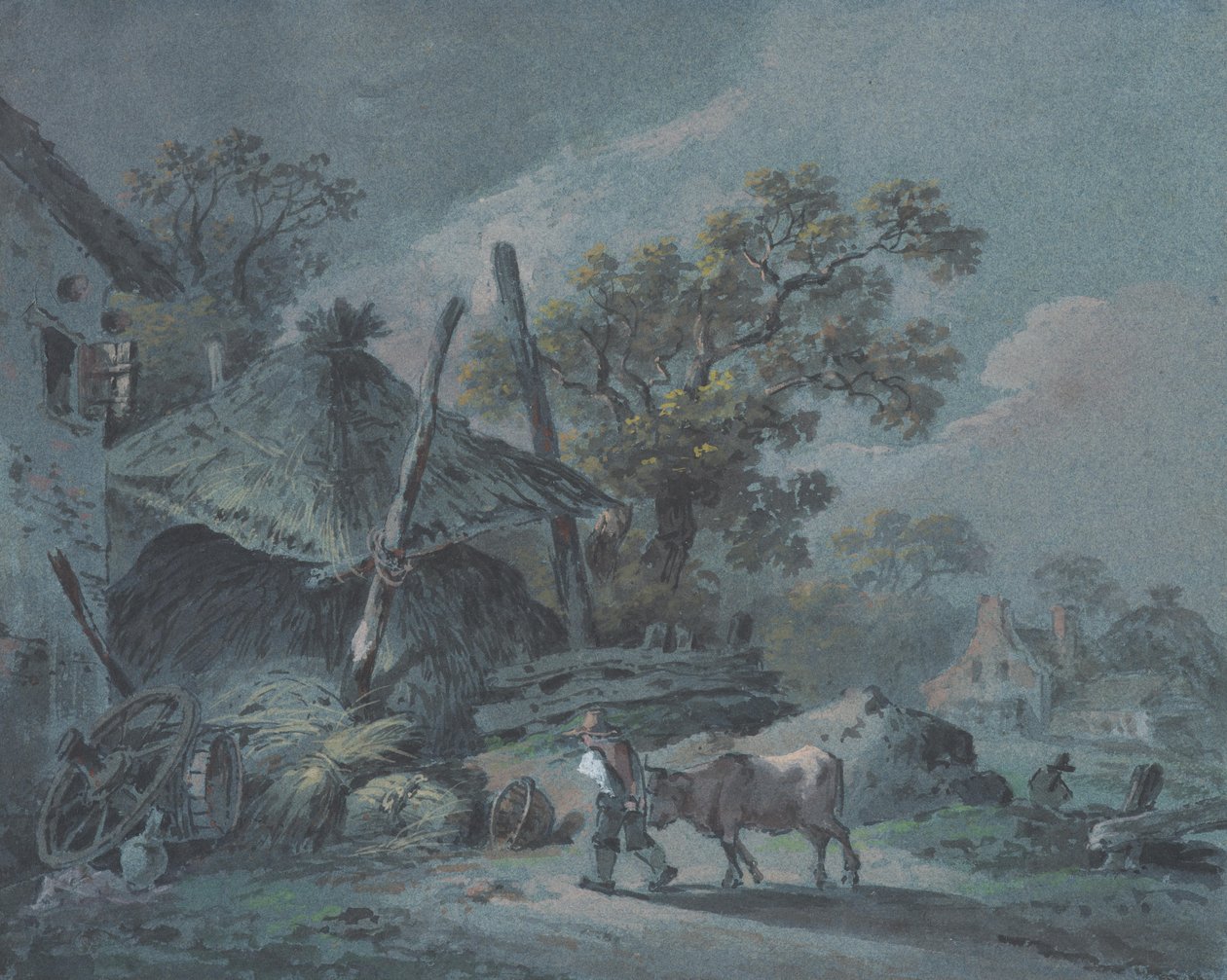 Bauernhof mit Heuschober von Martin von Molitor