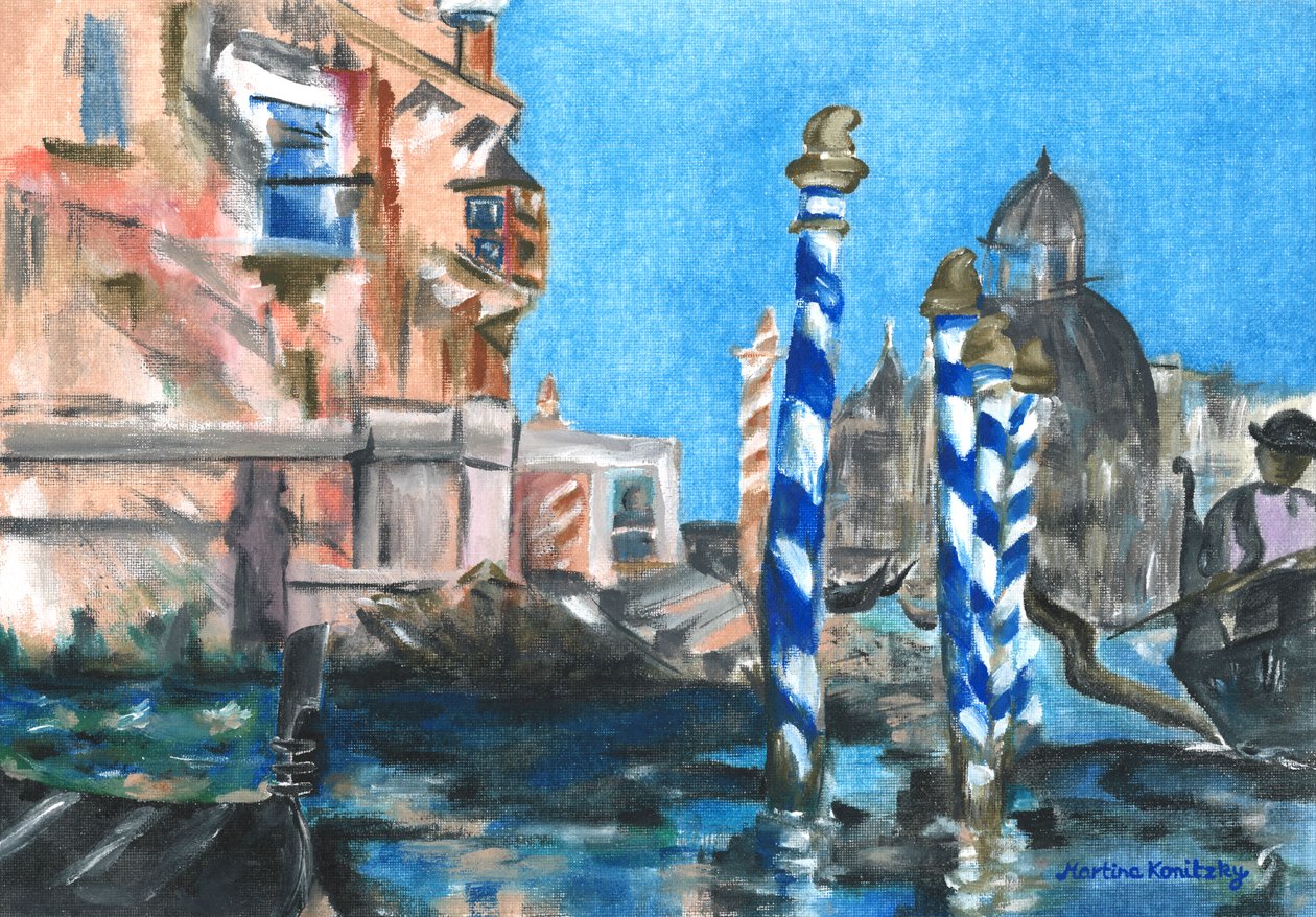 Canal Grande (Hommage an Edouard Manet) von Martina Konitzky