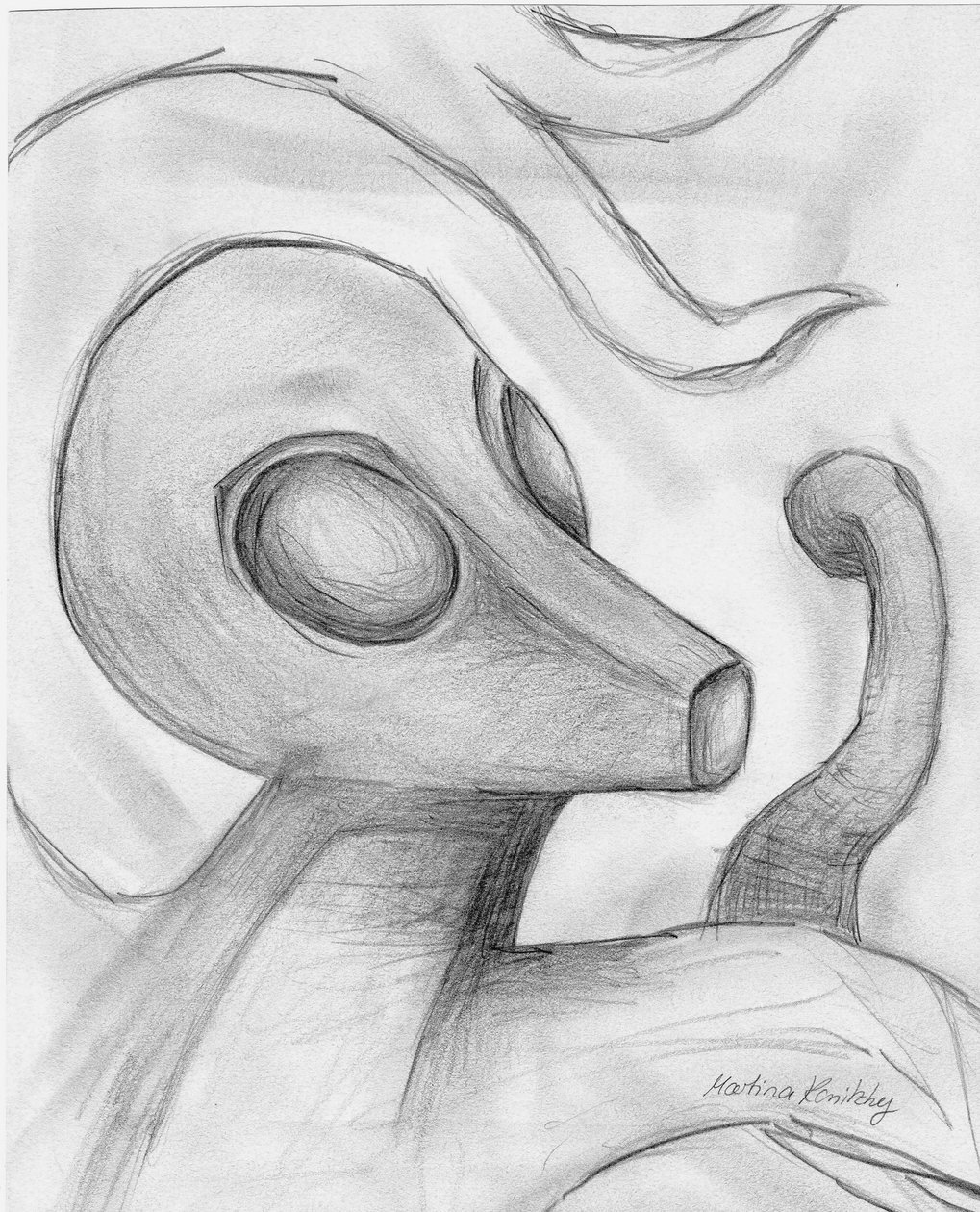Der Außerirdische Alien Animation von Martina Konitzky