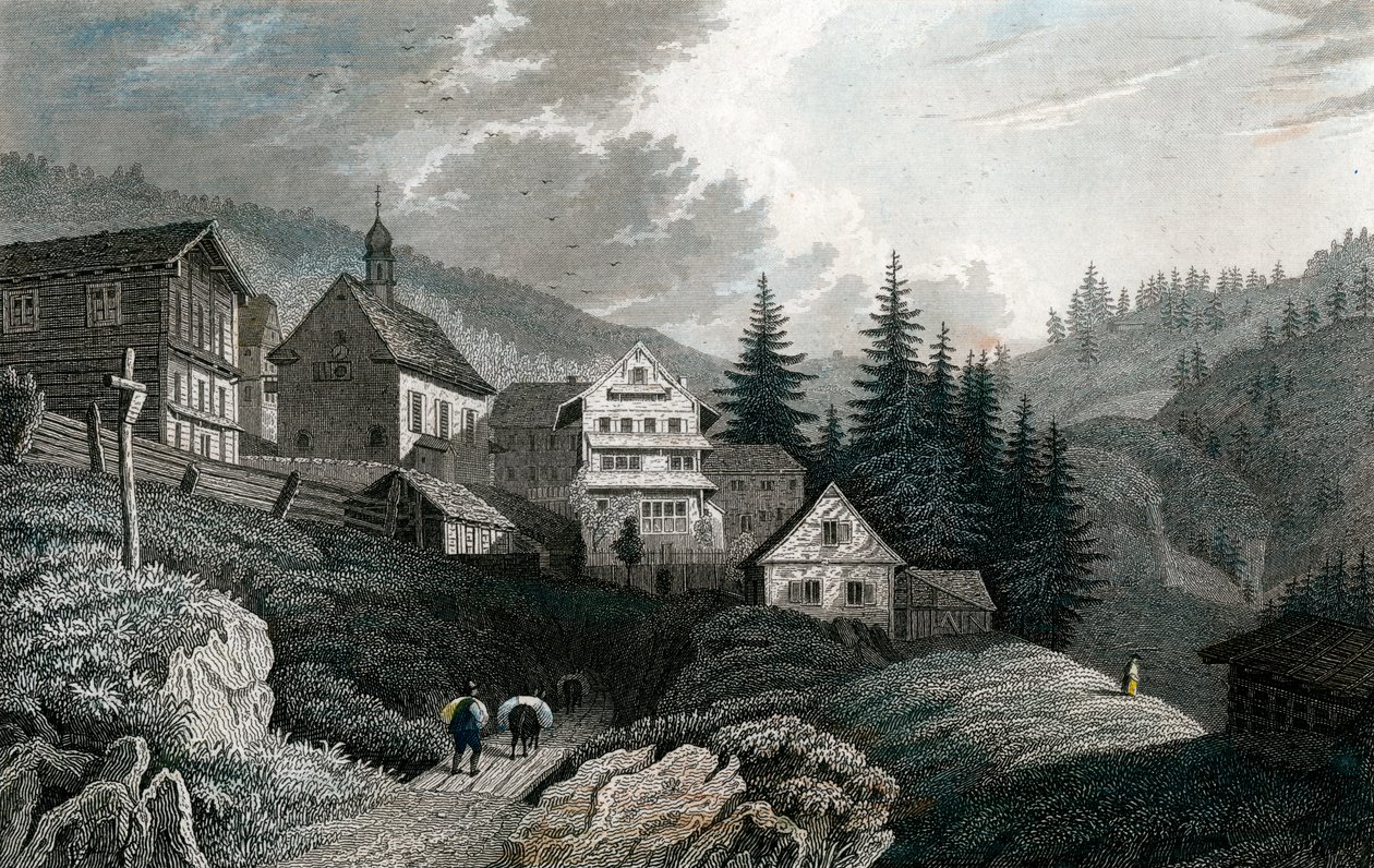Die Kirche Maria Schnee, Rigi, Schweiz, 1850 von Martini