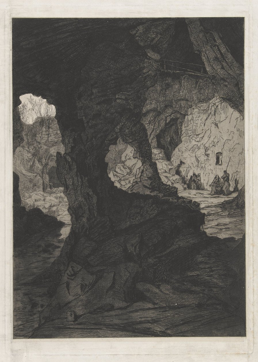 Ansicht einer Grotte von Martinus Antonius Kuytenbrouwer jr.