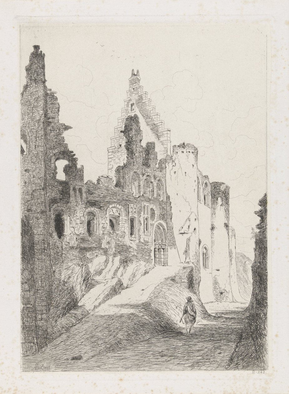 Ruine der Burg Vianden von Martinus Antonius Kuytenbrouwer jr.