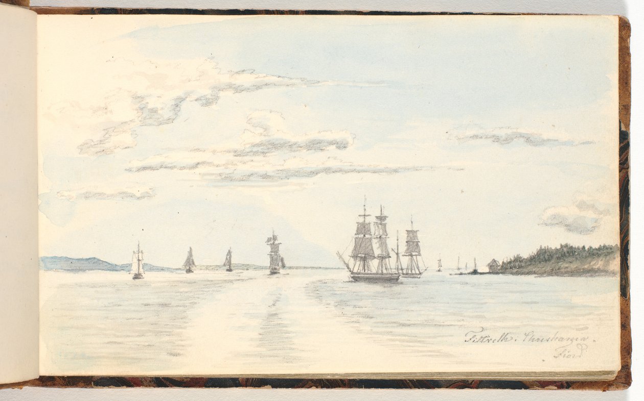 Küstenlandschaft mit Schiffen von Martinus Rørbye