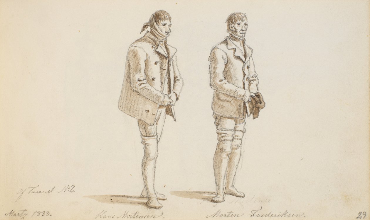 Zwei Gefangene aus dem Besserungshaus von Martinus Rørbye