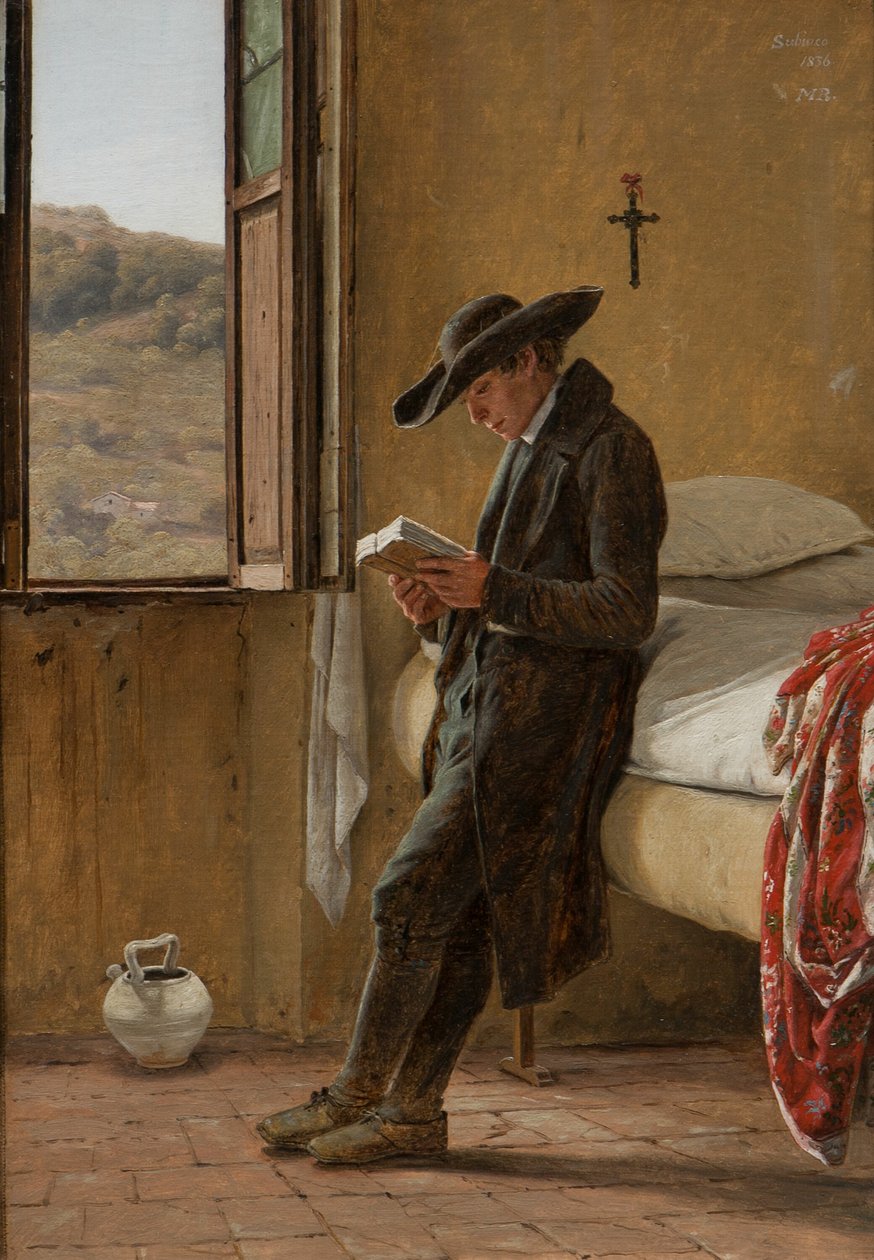 Junger Geistlicher beim Lesen von Martinus Rørbye
