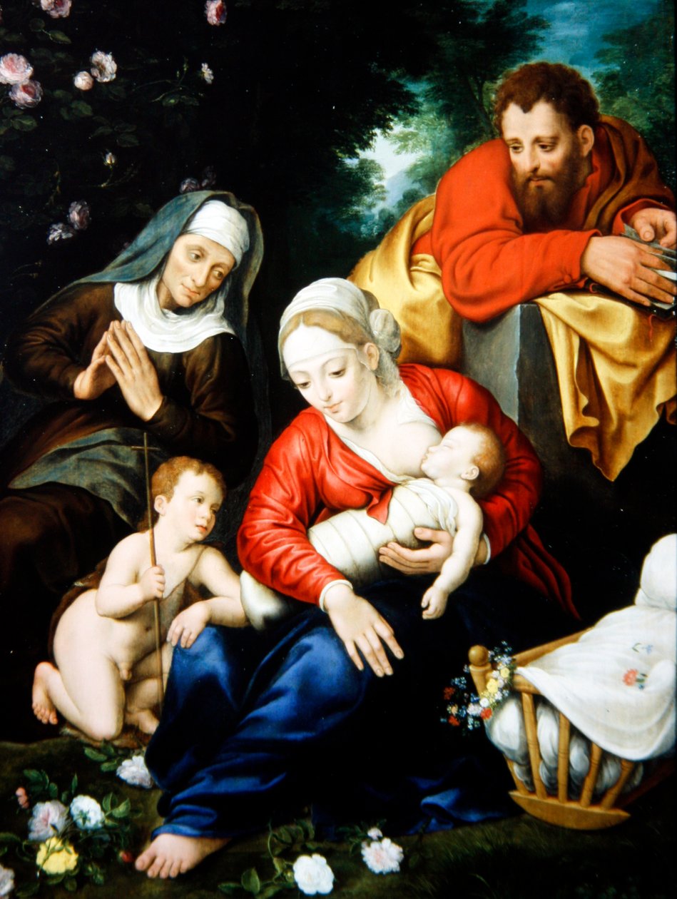 Die Jungfrau und das Kind mit St. Joseph, Elisabeth und St. Johannes von Martyn Pepyn