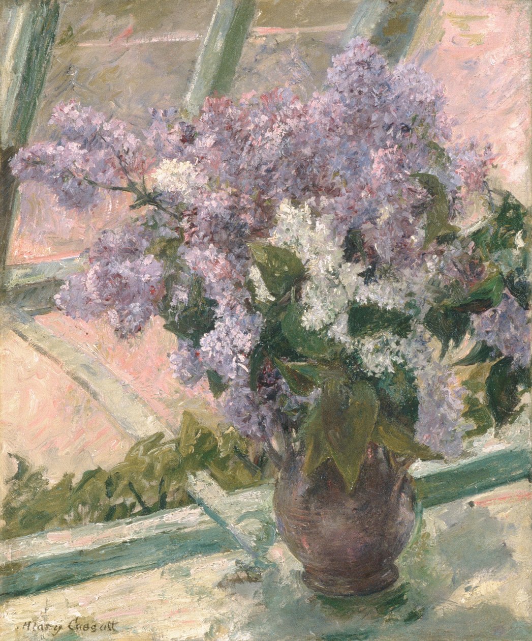 Flieder im Fenster von Mary Cassatt