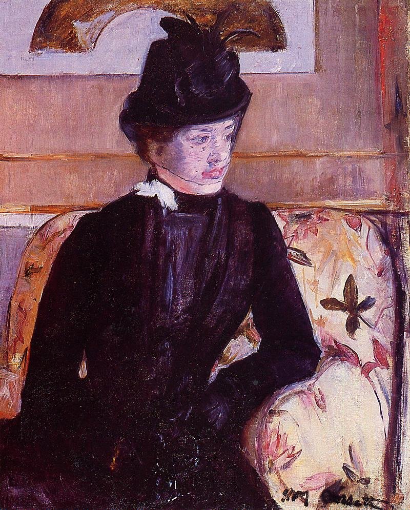 Junge Frau in Schwarz von Mary Cassatt