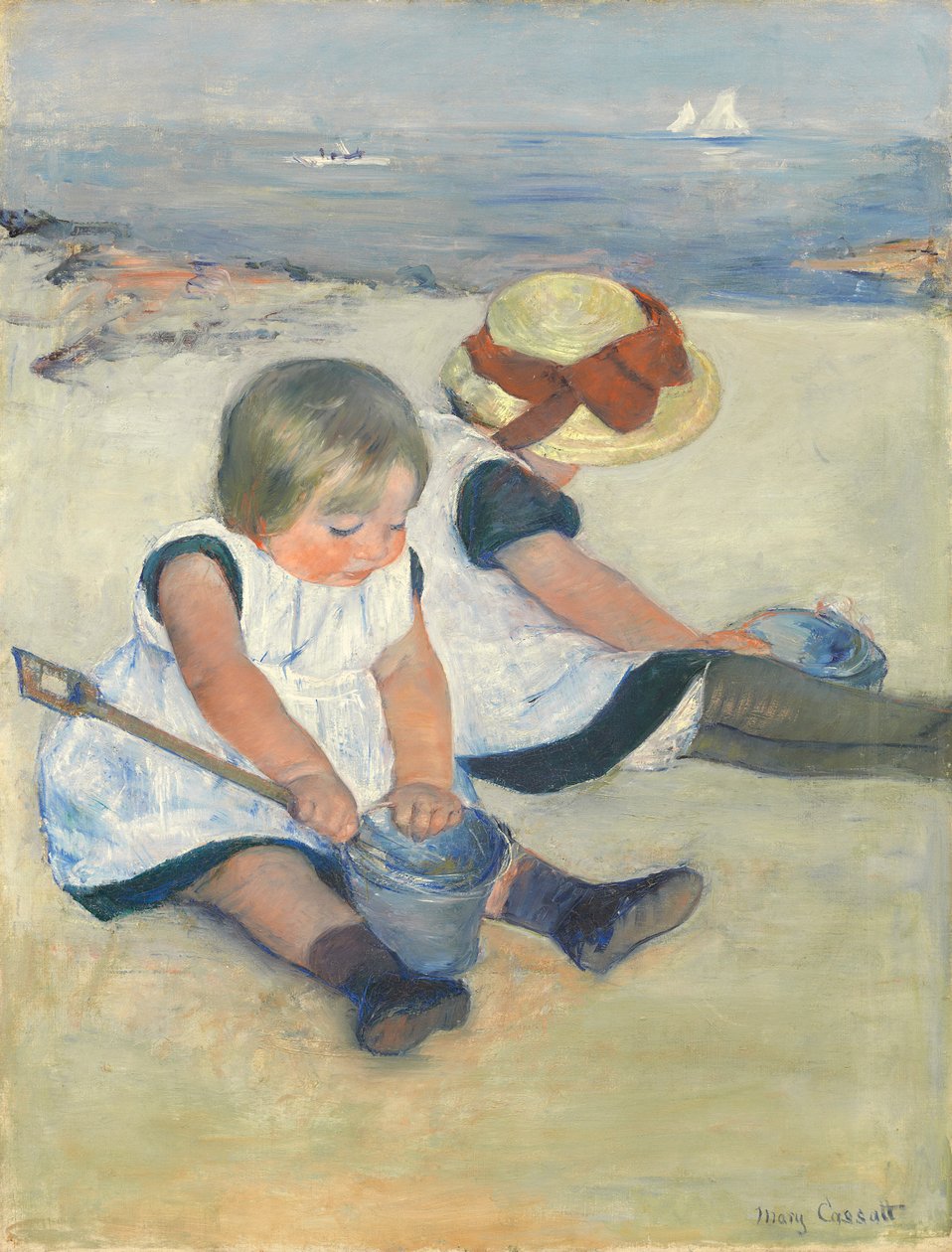 Kinder spielen am Strand, 1884 von Mary Cassatt