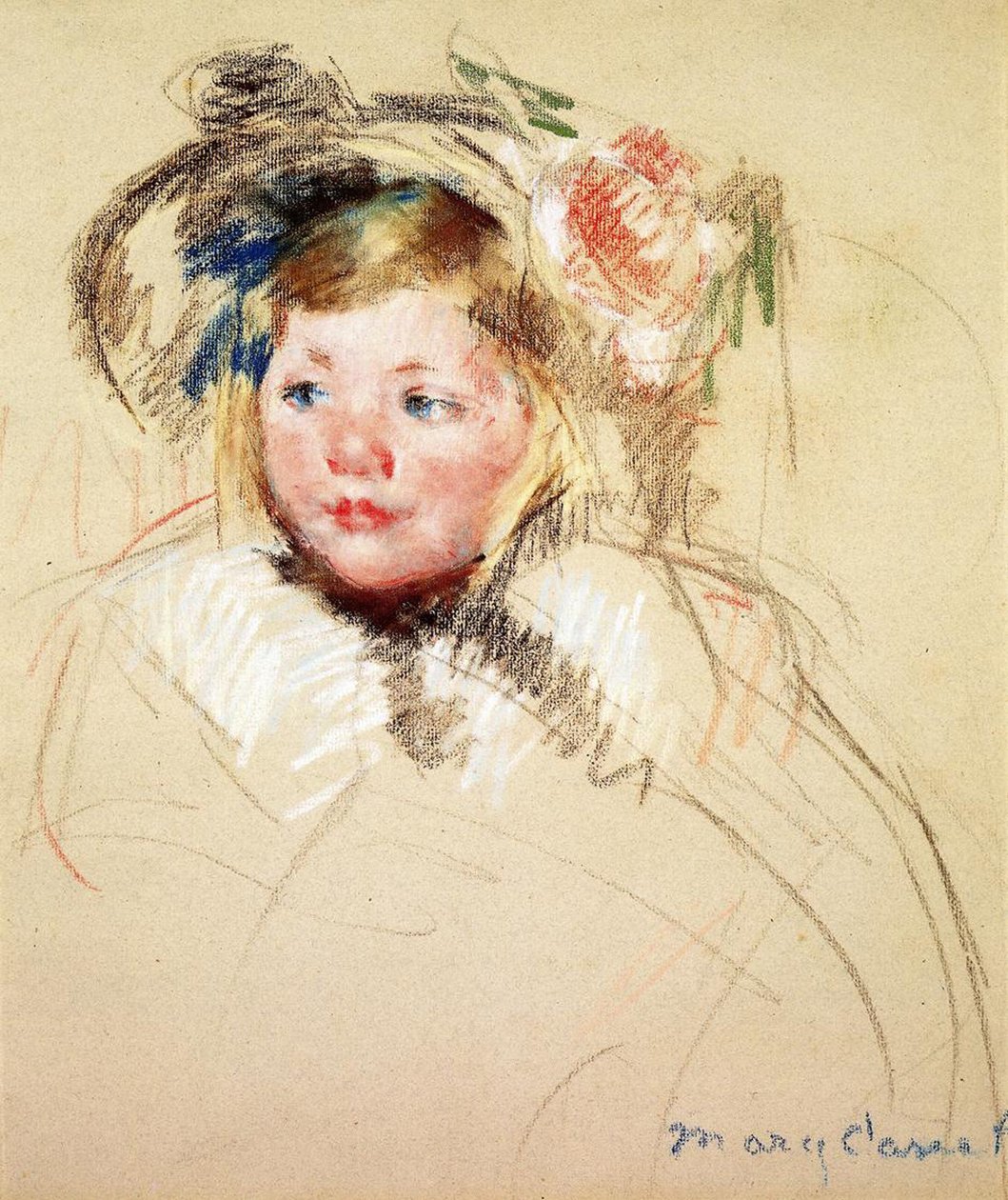 Sarah schaut nach links, 1901 von Mary Cassatt