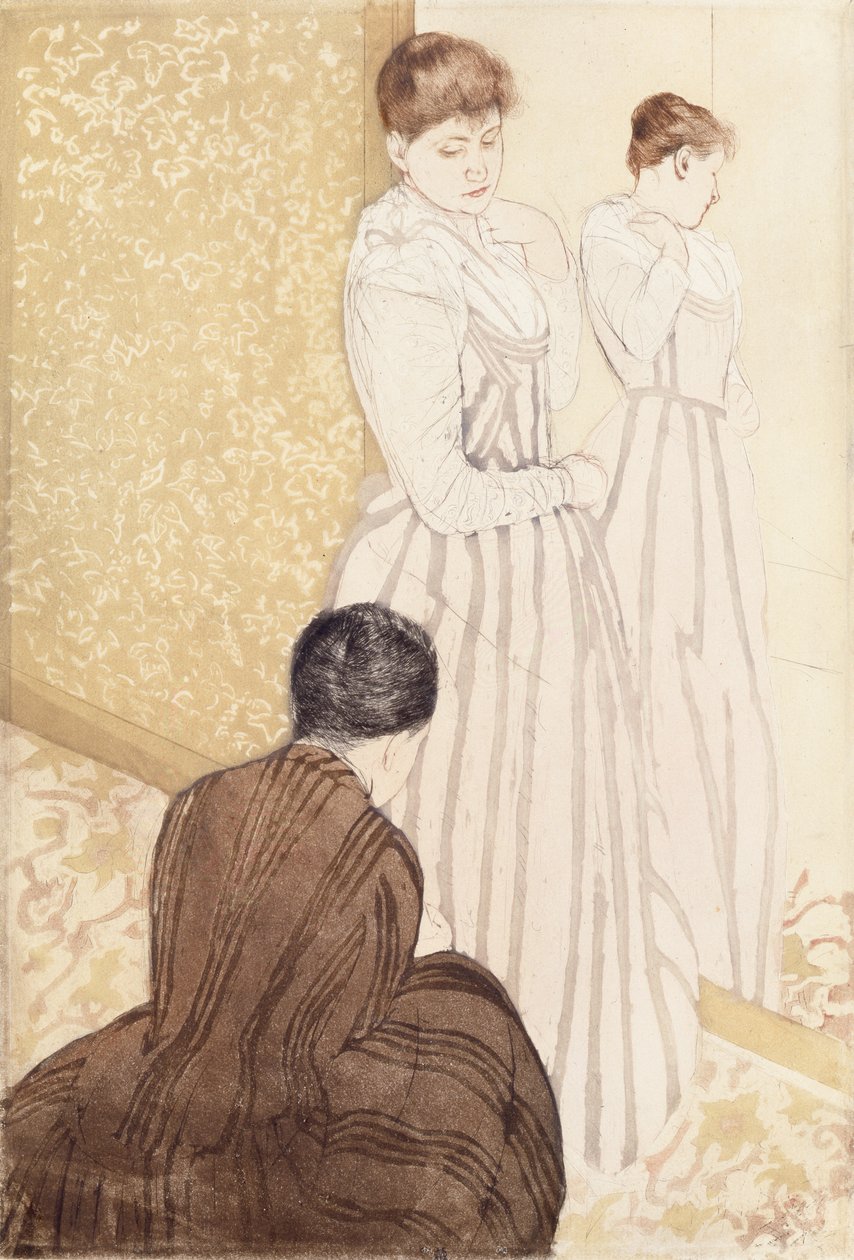 Die Anprobe von Mary Cassatt