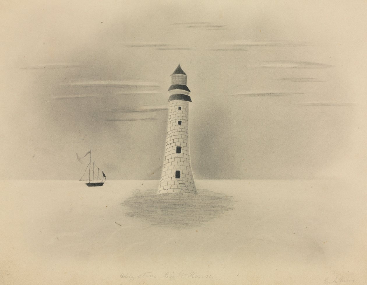 Eddystone-Leuchtturm, 1840 von Mary Altha Nims