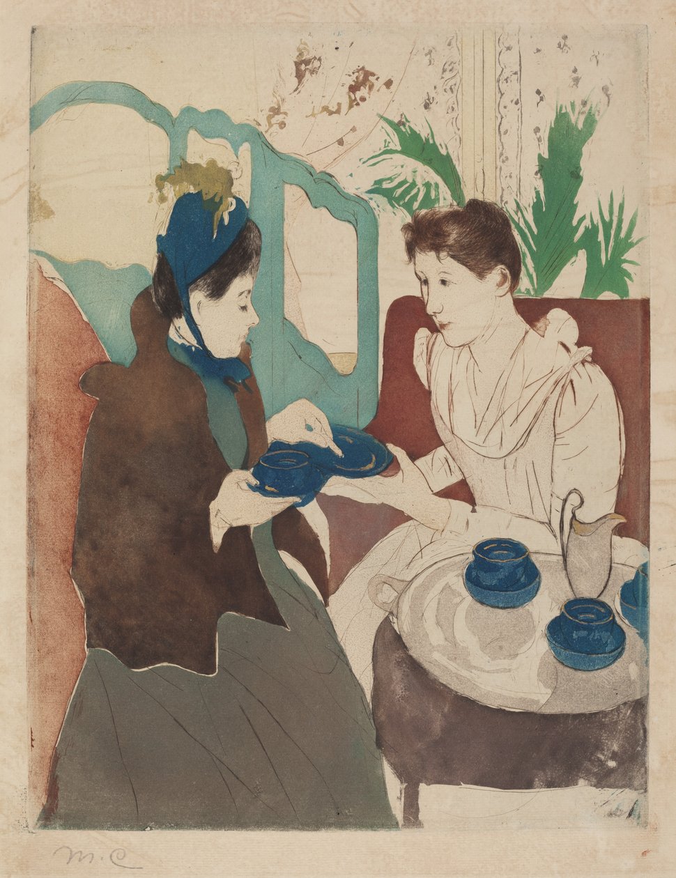 Nachmittagstee-Party, 1890-1891 von Mary Cassatt