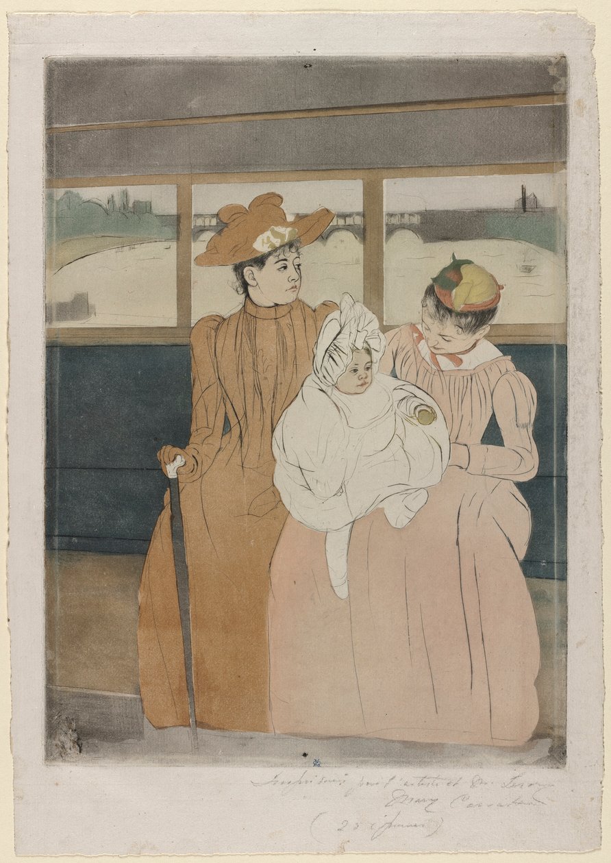 Im Omnibus, 1890-91 von Mary Cassatt