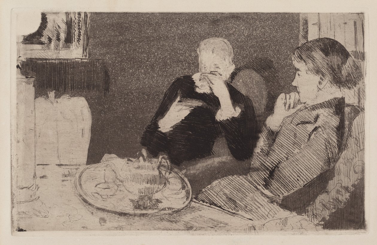 Lydia und ihre Mutter beim Tee, 1882 von Mary Cassatt