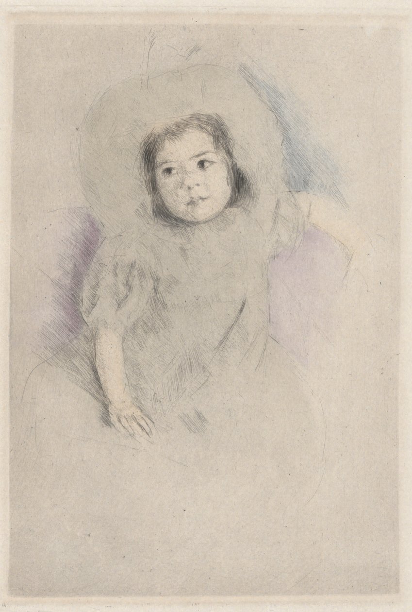 Margot mit einer Haube (Nr. 1) von Mary Cassatt