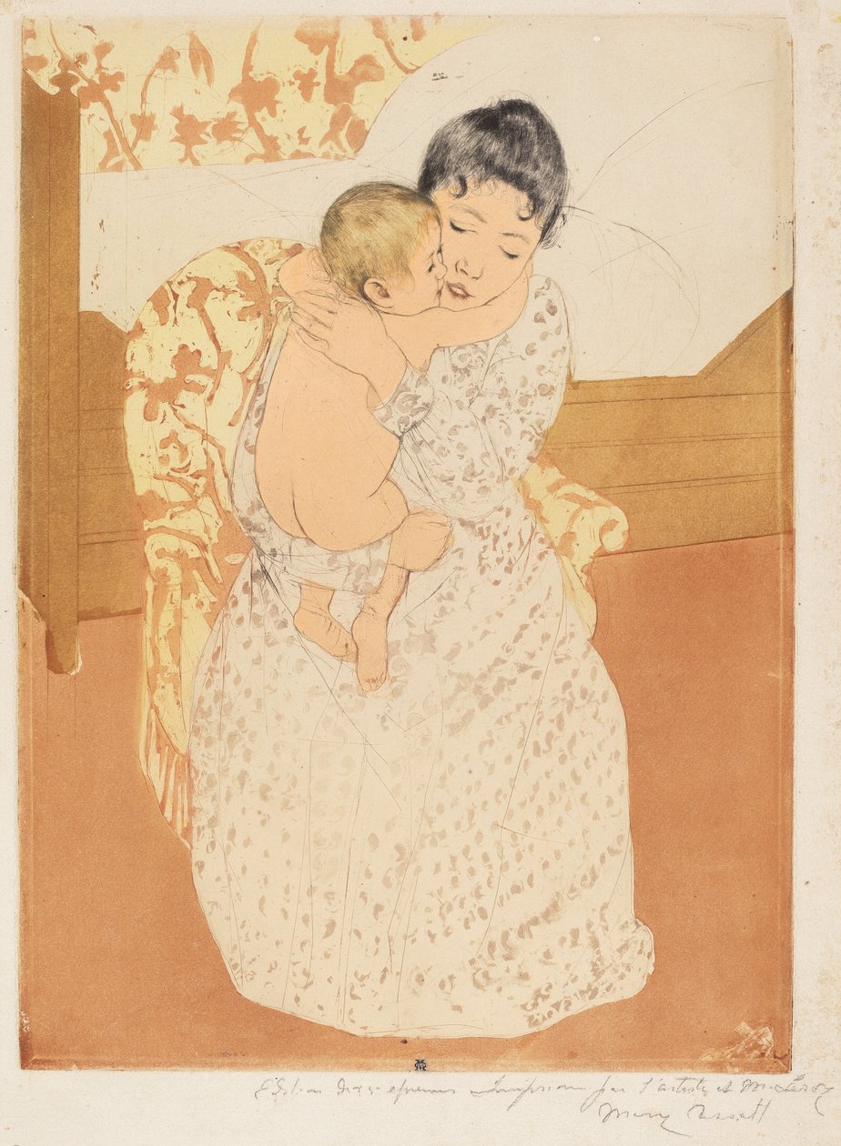Mütterliche Liebkosung von Mary Cassatt