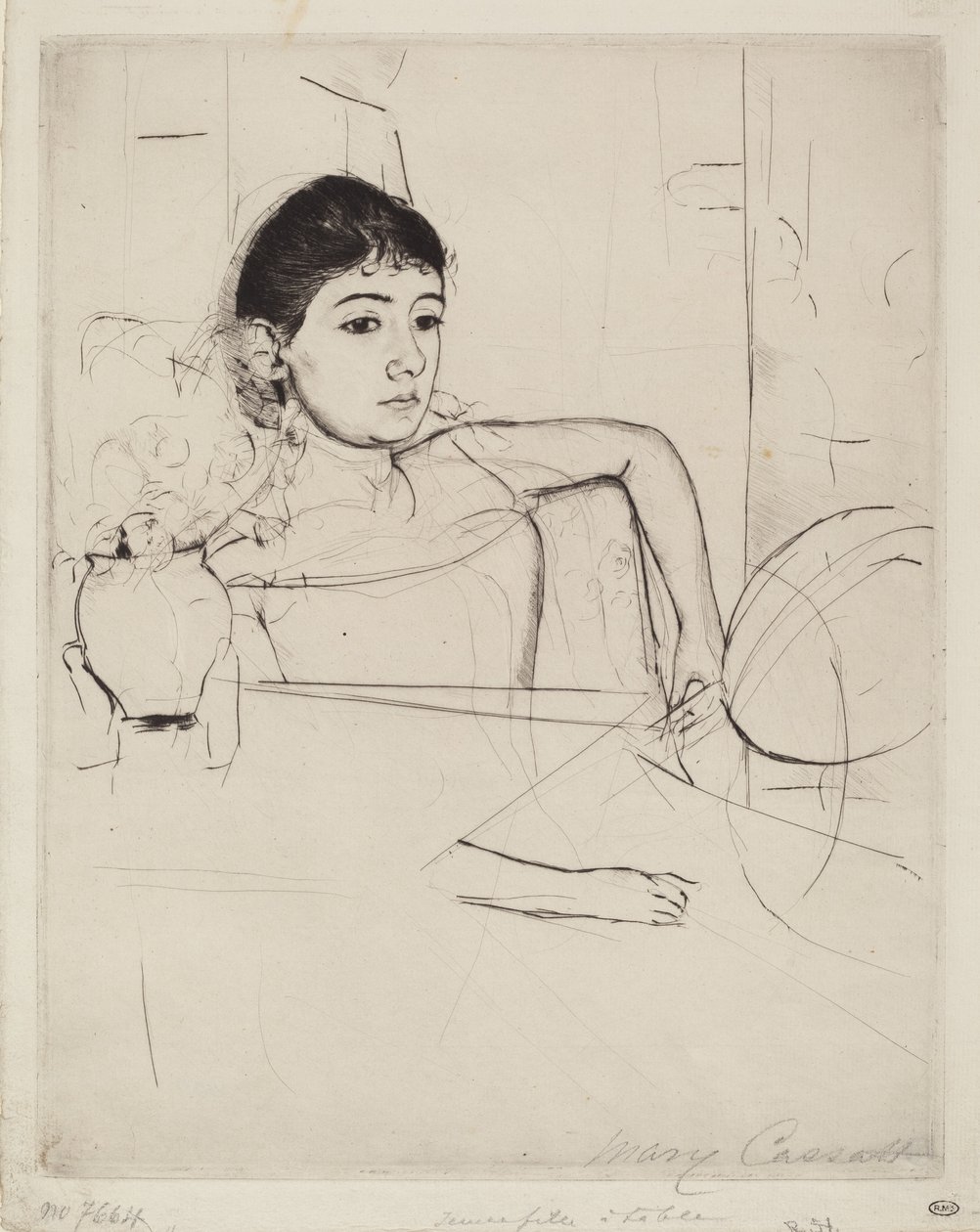Mimi als Brünette von Mary Cassatt