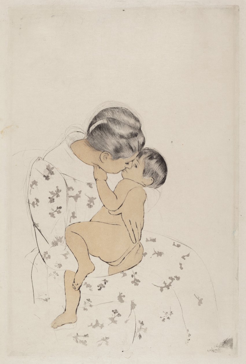 Mutterkuss, 1890-1891 von Mary Cassatt