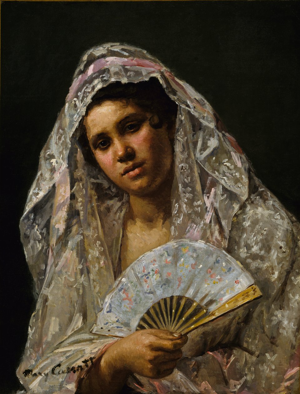 Spanische Tänzerin mit Spitzenmantilla, 1873 von Mary Cassatt