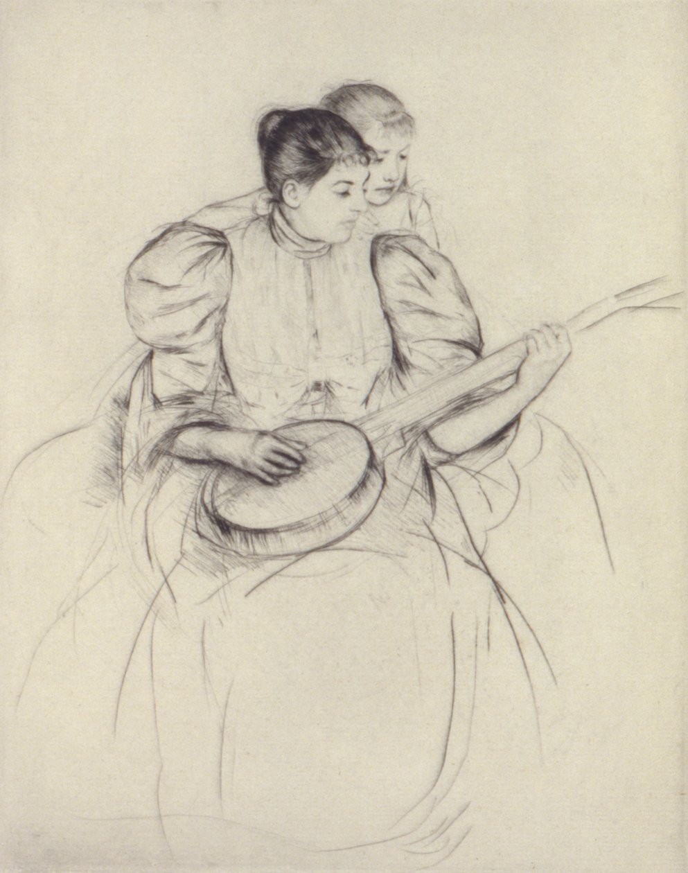 Die Banjo-Lektion von Mary Cassatt