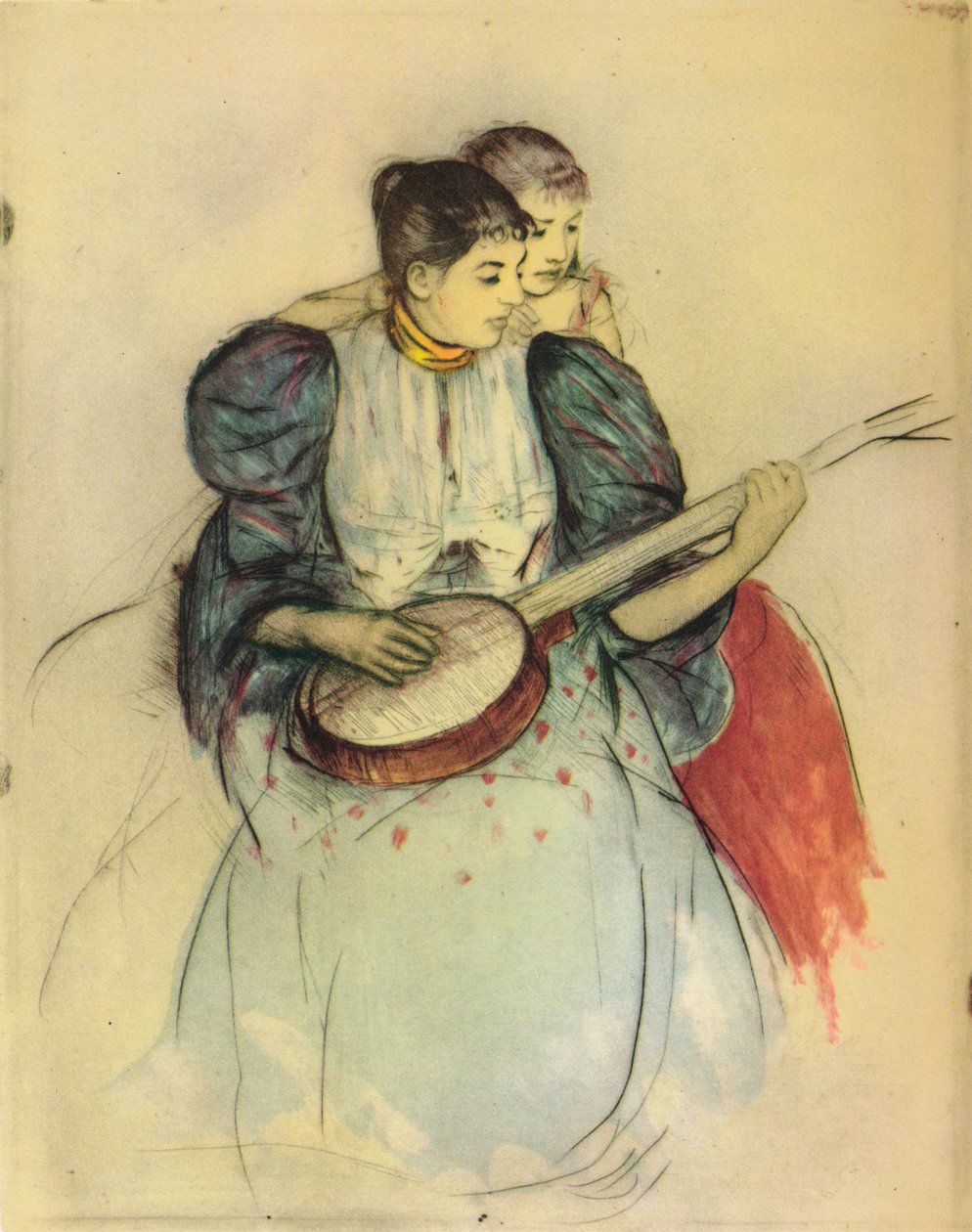 Die Banjo-Lektion, 1893, 1946 von Mary Cassatt
