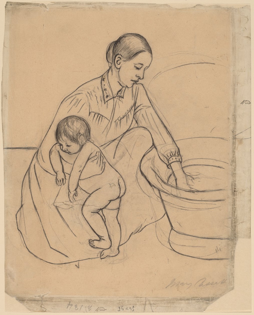 Das Bad [recto] von Mary Cassatt