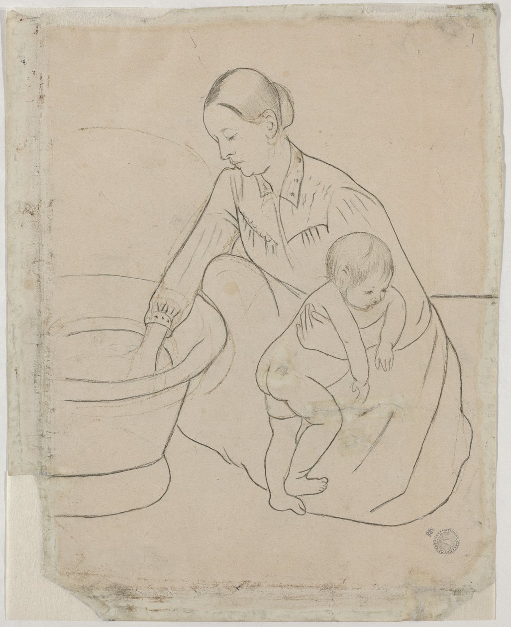 Das Bad [verso] von Mary Cassatt